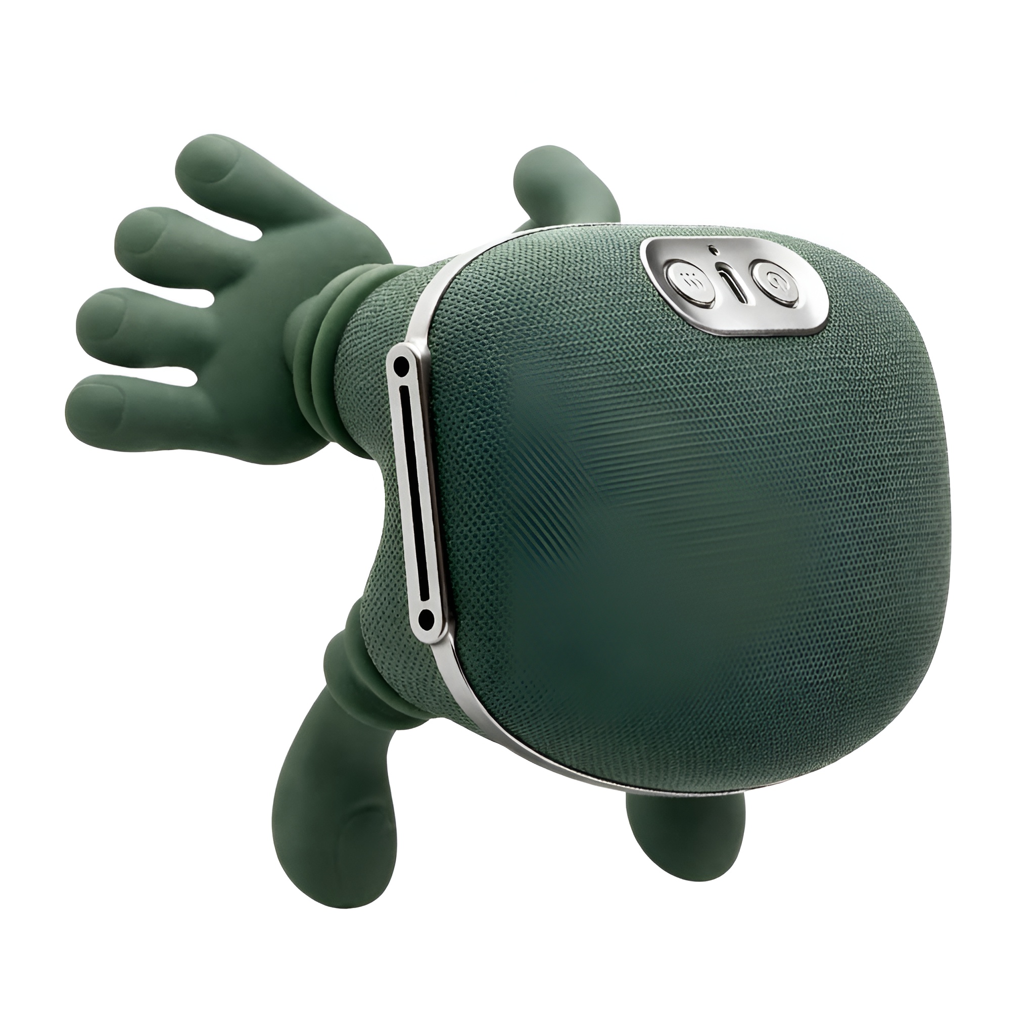 MAXTOP Handheld Neck Massager, Green, Crab Design, Portable Body Massage Tool with Control Buttons